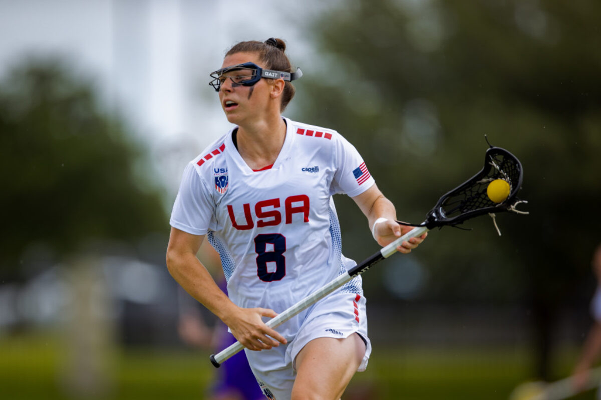 someone playing lacrosse