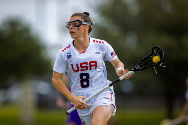 someone playing lacrosse