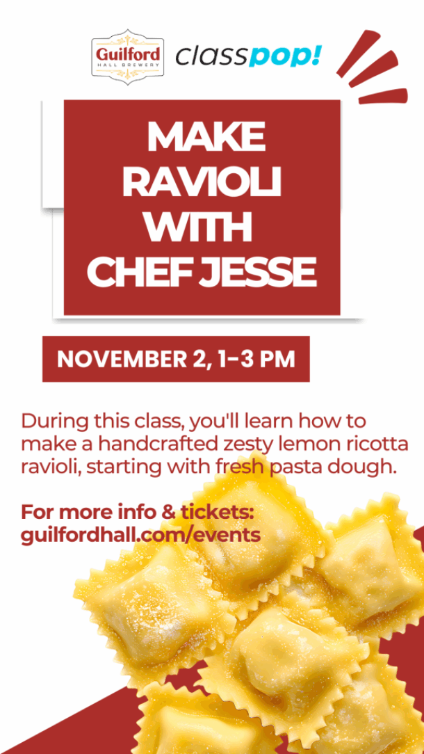 Cooking Class: Make Ravioli With Chef Jesse at a Local Brewery -- Flyer