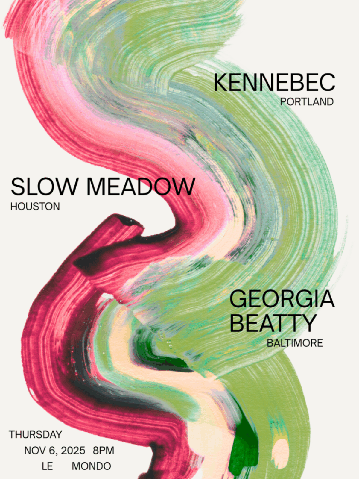 Kennebec + Slow Meadow + Georgia Beatty flyer