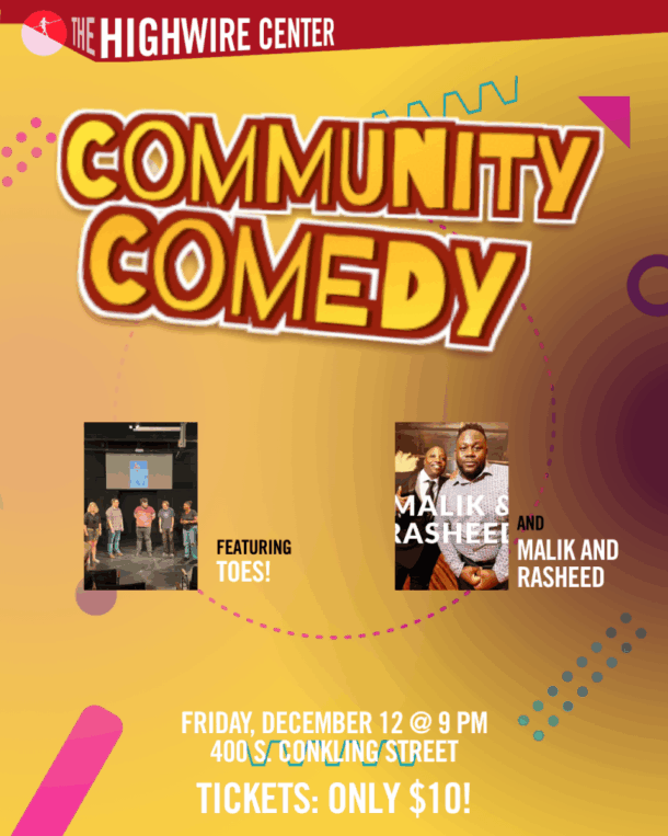 Community Comedy: Improv at The Highwire Center! event graphic