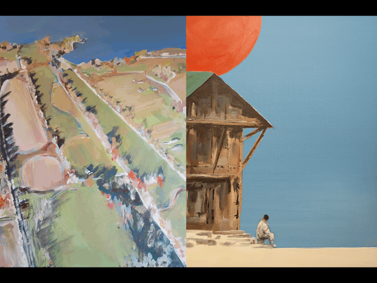 Opening Reception: Orbiting / Landed. Paintings by Sonny Lacey and Kristin Wiebe