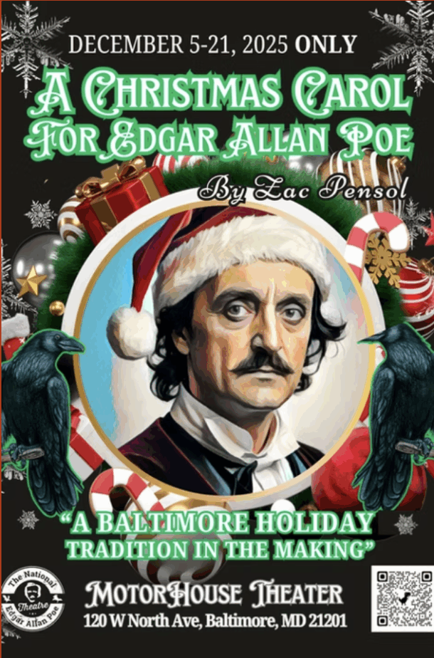 A Christmas Carol for Edgar Allan Poe event flyer
