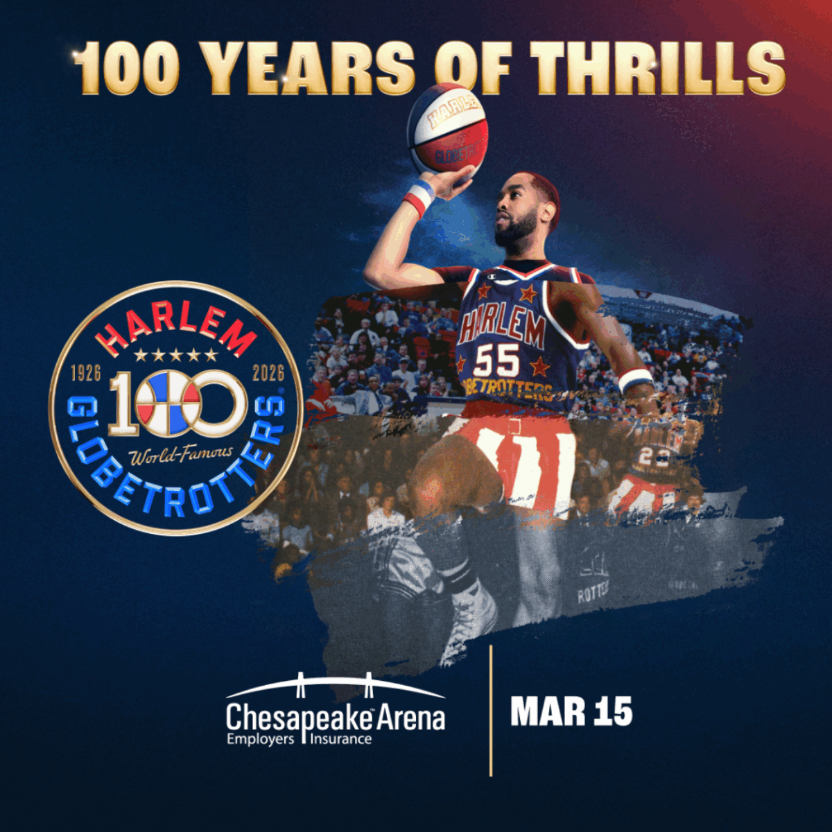 Harlem Globetrotters 100 Year Tour graphic