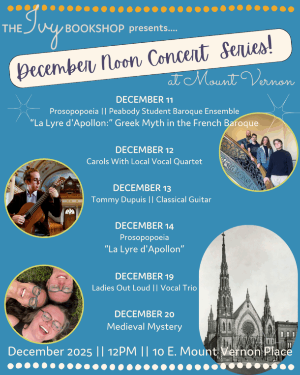 Noon Concerts at Mount Vernon event flyer
