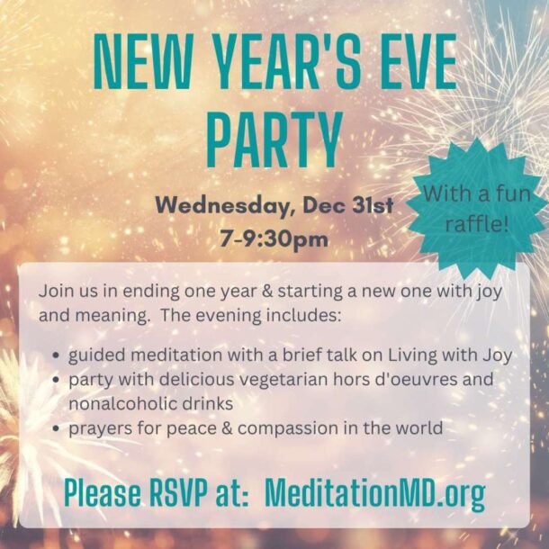 New Year's Eve Party: Living with Joy event flyer