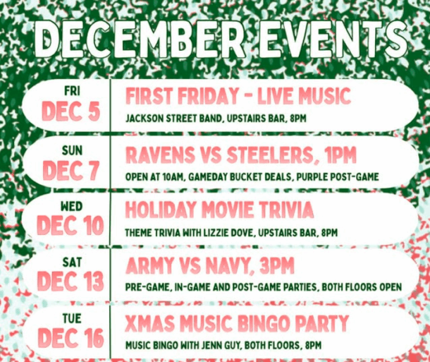 X-Mas Music Bingo Party event flyer