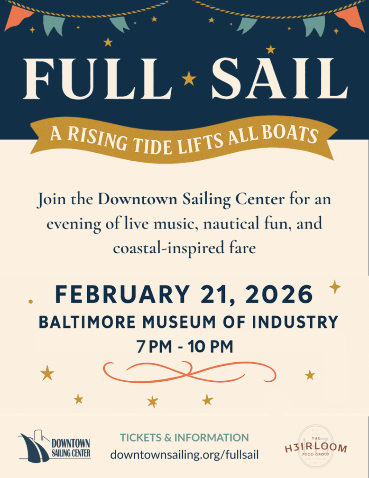 Full Sail: A Rising Tide Lifts All Boats event flyer