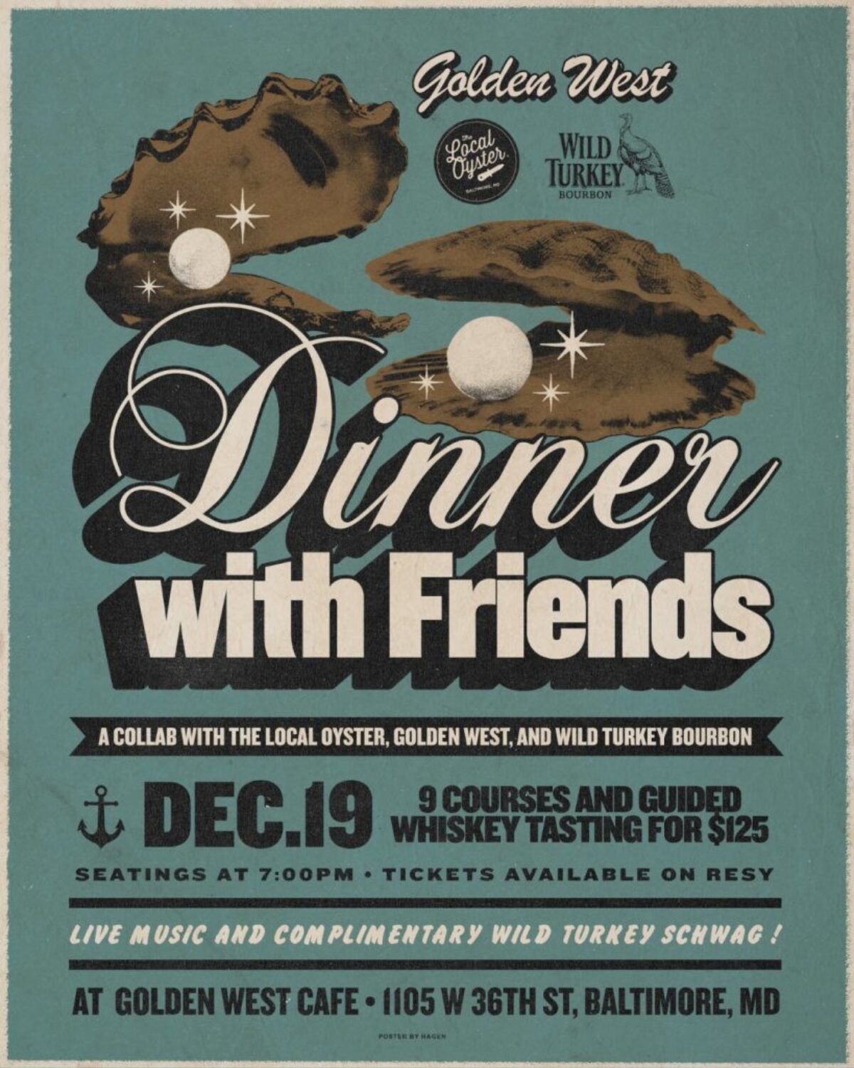 Golden West Dinner with Friends event flyer