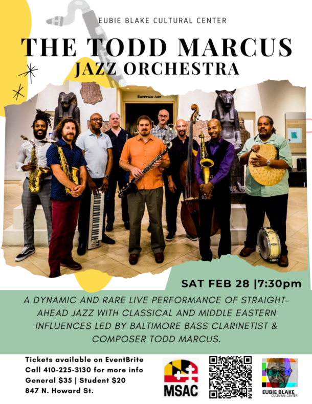 The Todd Marcus Jazz Orchestra - Event flyer