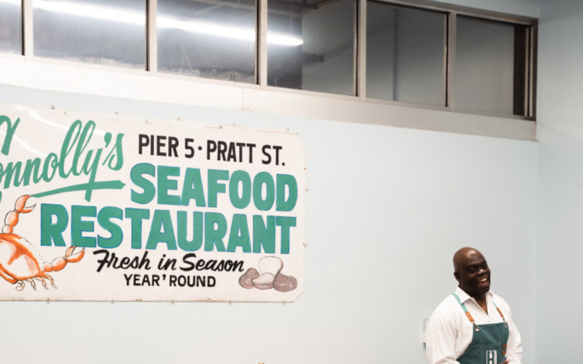 chef presenting to people