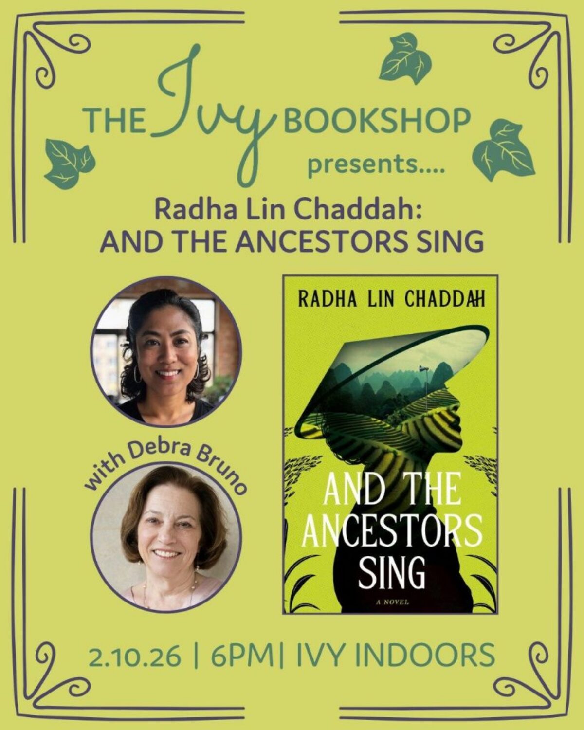 Radha Lin Chaddah with Debra Bruno: AND THE ANCESTORS SING graphic