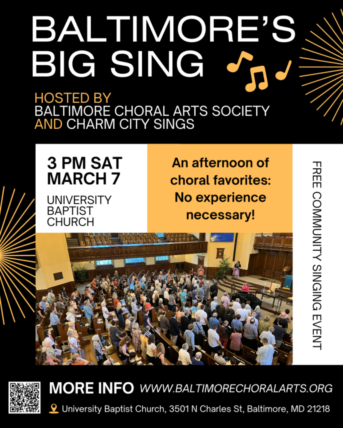 Baltimore's Big Sing - event flyer