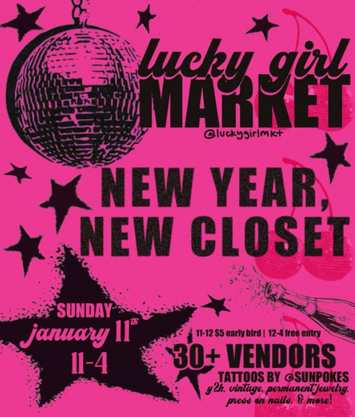 Lucky Girl Market - Event flyer