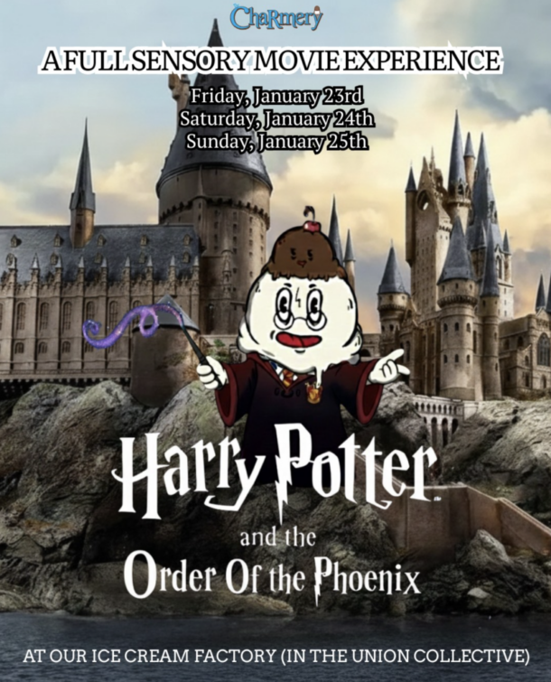 Harry Potter Sensory Movie Experience at The Charmery - Event flyer