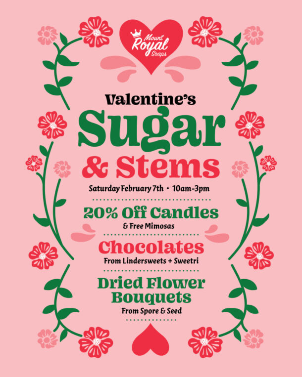Sugar & Stems: Valentine's Day Pop-Up - event flyer