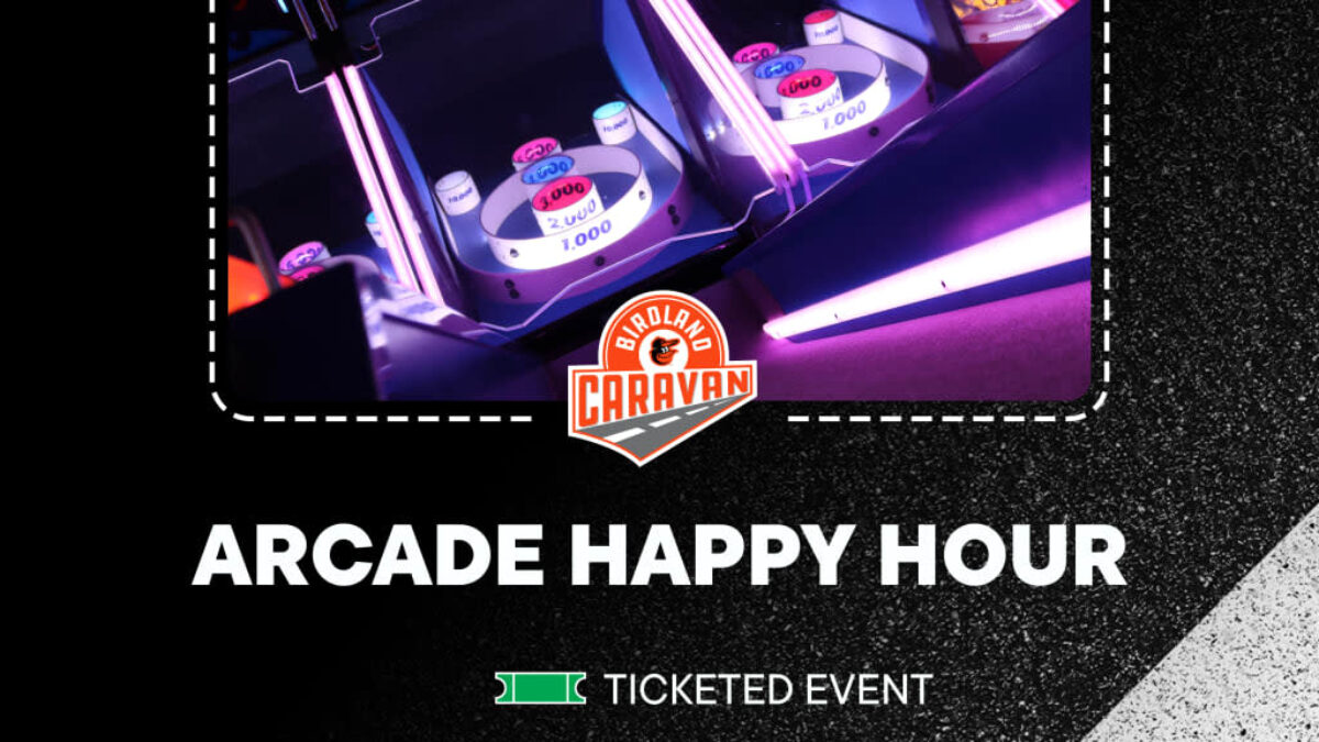Birdland Caravan: Arcade Happy Hour @ GameOn Baltimore - Event flyer