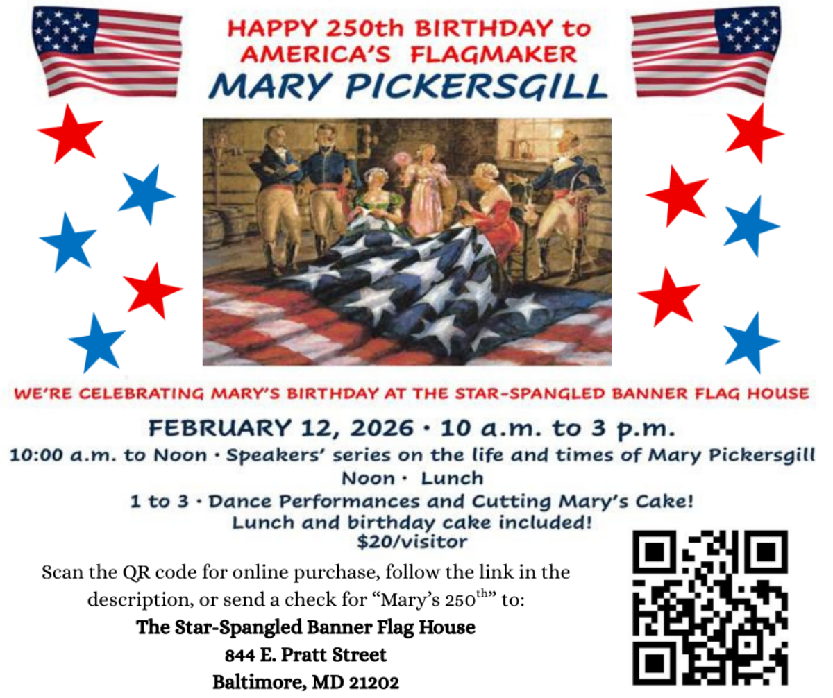 Mary Pickersgill's 250th Birthday graphic