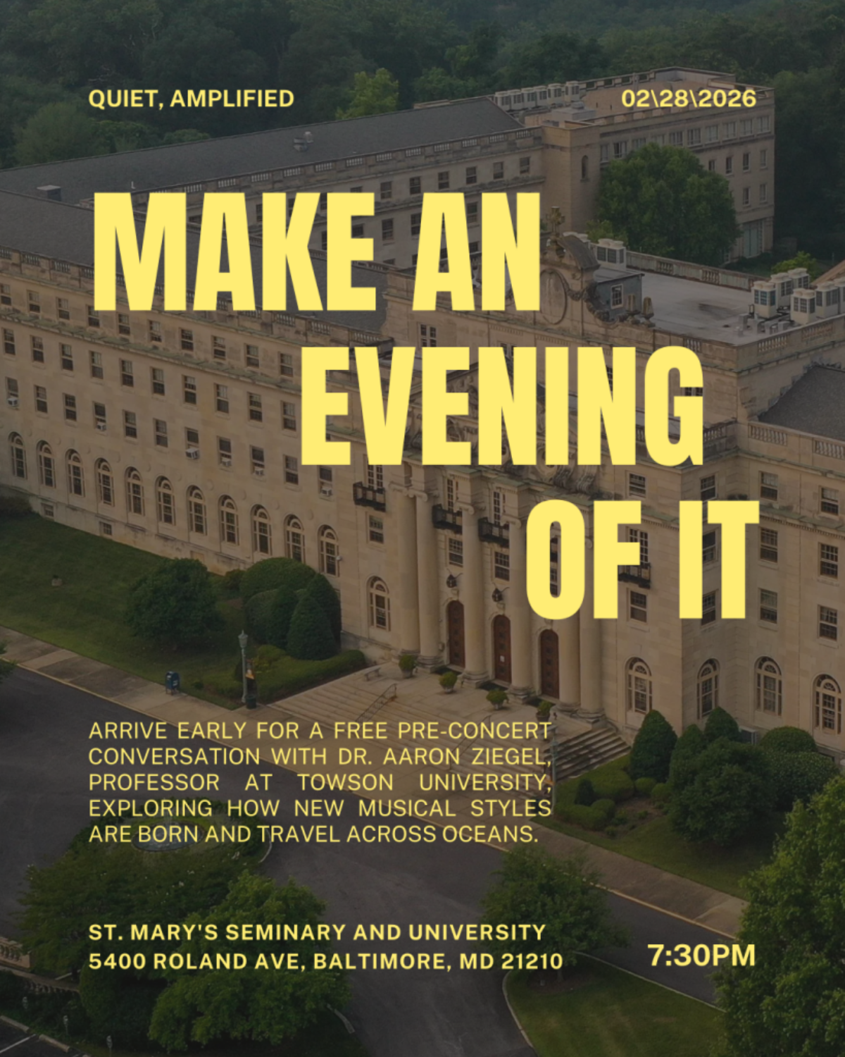 Quiet, Amplified flyer