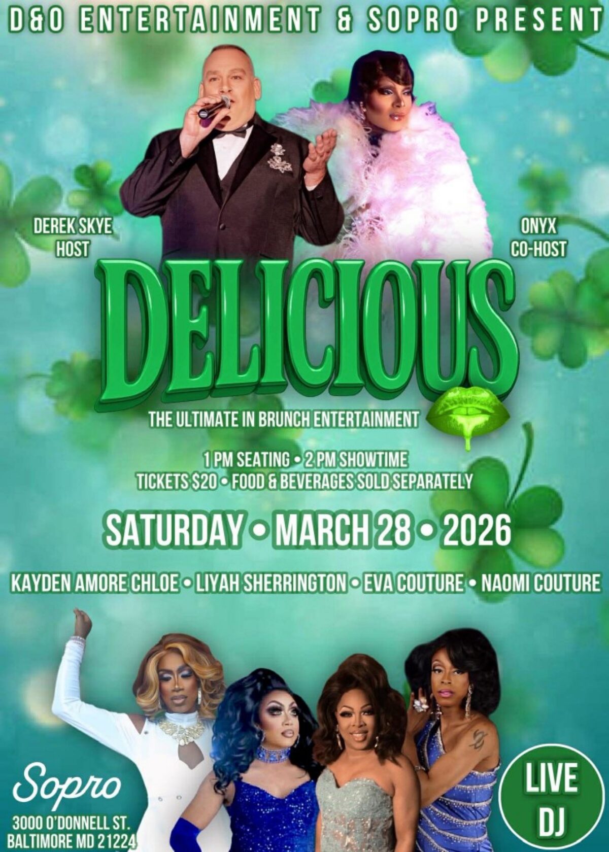 Delicious Drag Show flyer