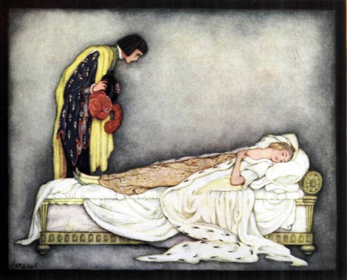 Painting of woman lying down