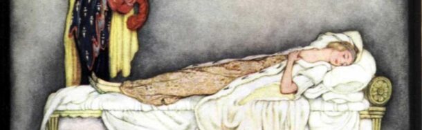 Painting of woman laying on a couch