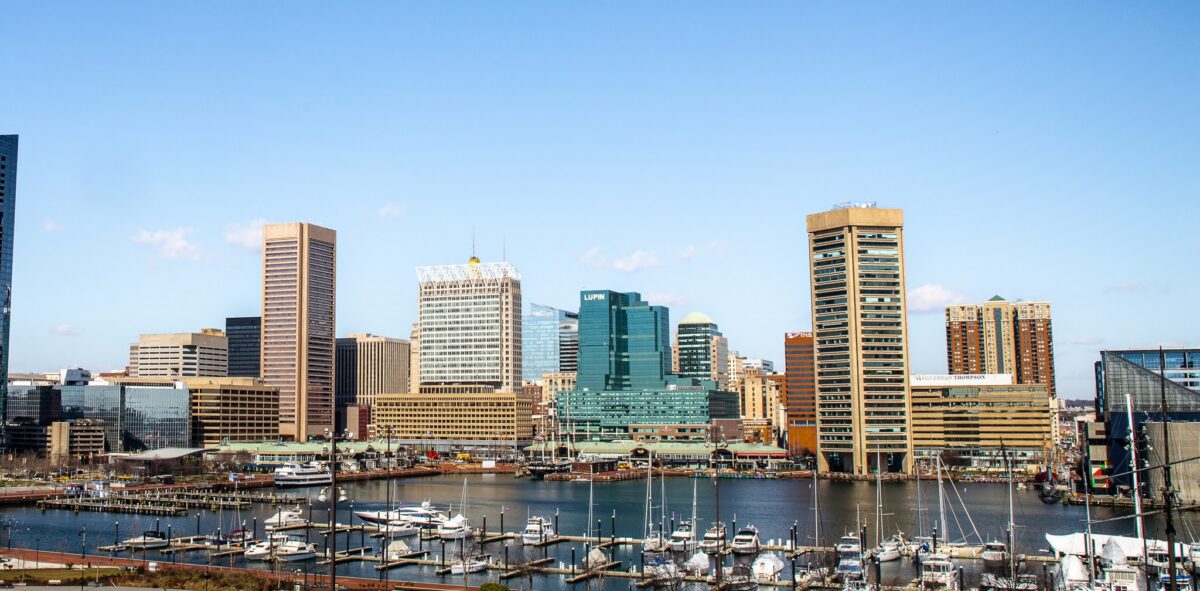 A northern view of downtown Baltimore
