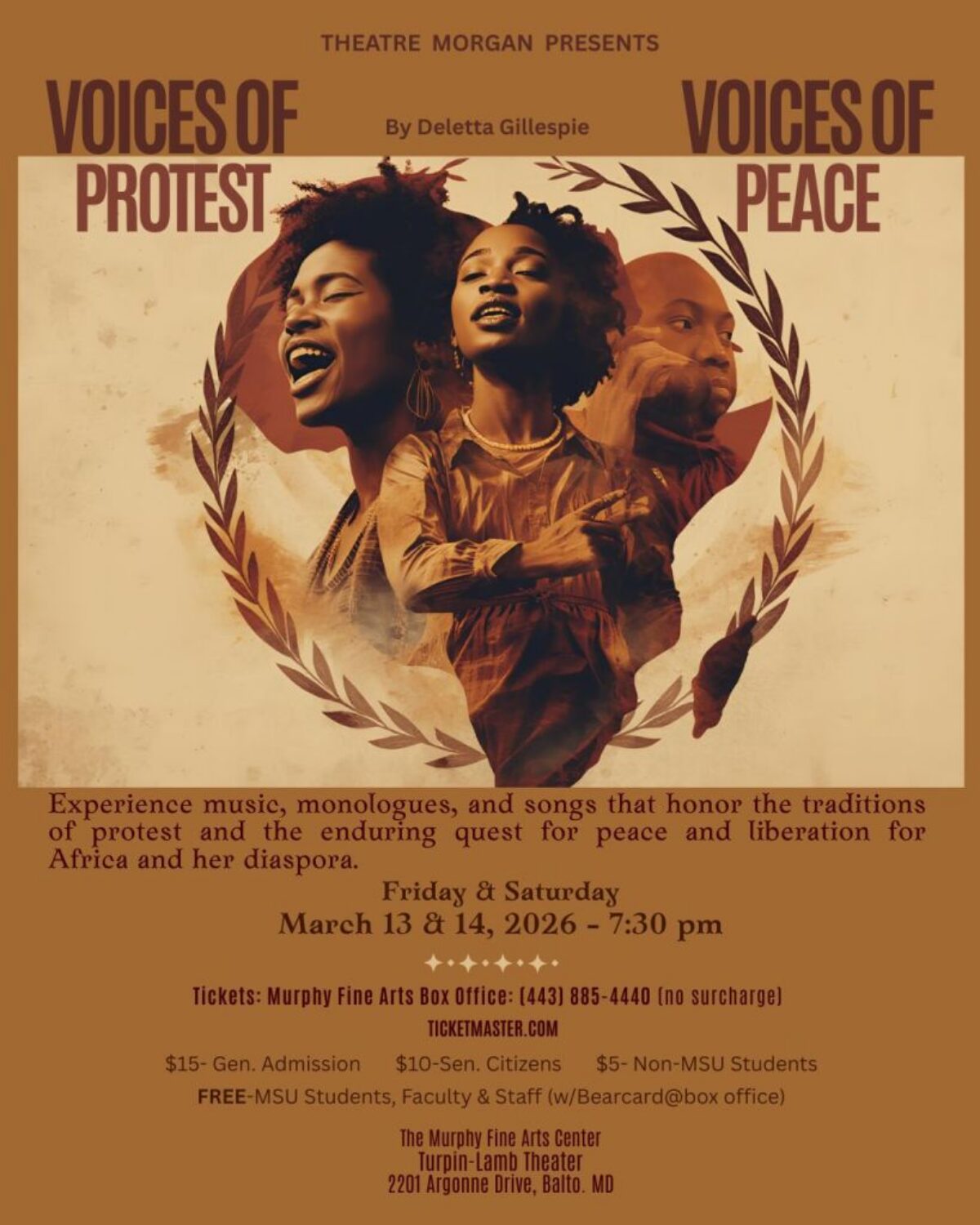 VOICES OF PROTEST, VOICES OF PEACE flyer