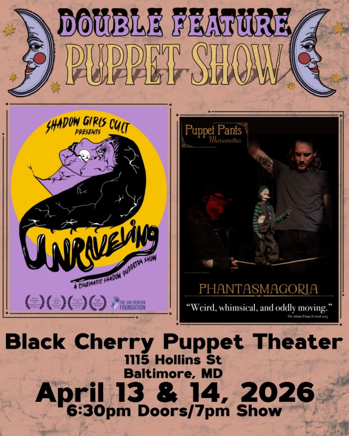 Black Cherry Puppet Theater presentsPUPPET PANTS & SHADOW GIRL CULT