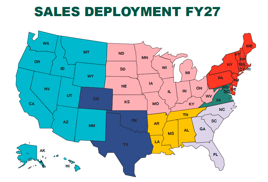 FY27 sales deployment map