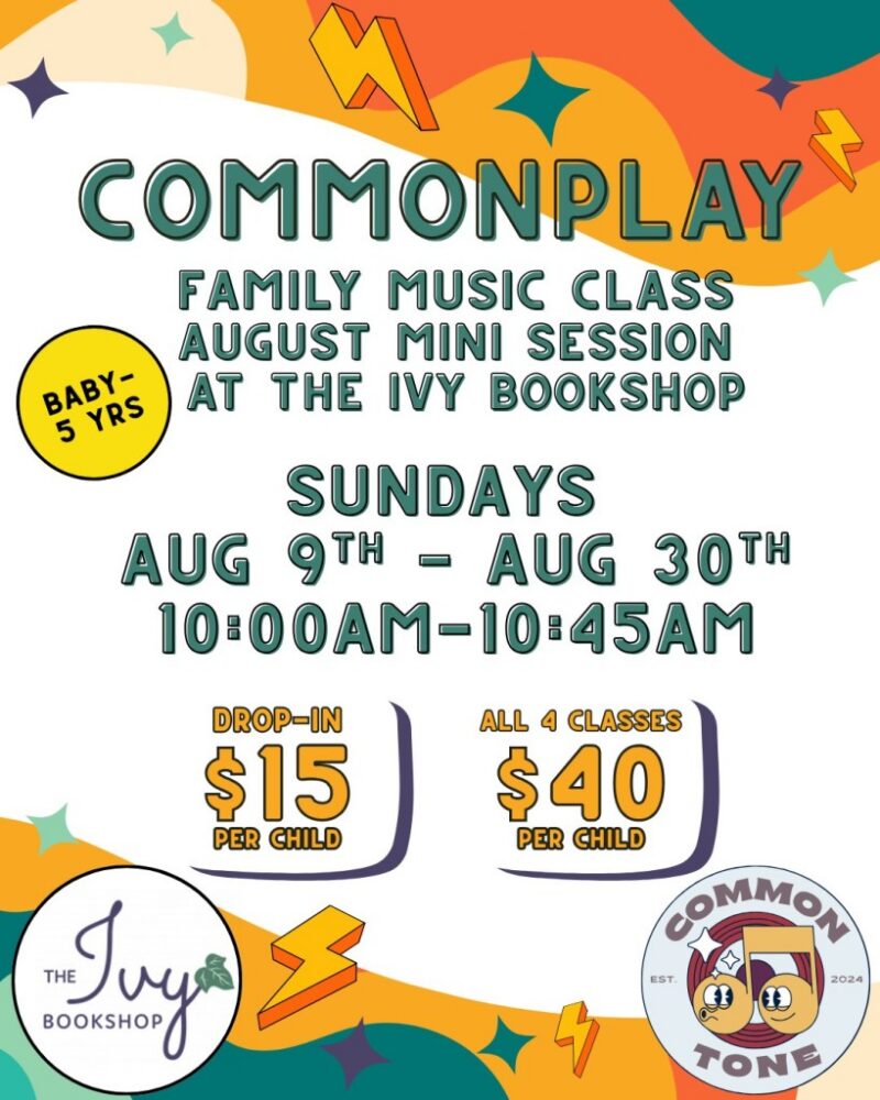 Common Tone Kids' Music at The Ivy Bookshop: August Mini Music Session